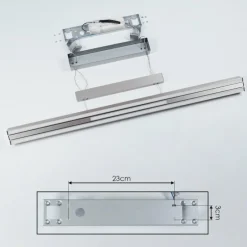 hofstein Suspension Inicio LED Nickel mat, 5 lumières