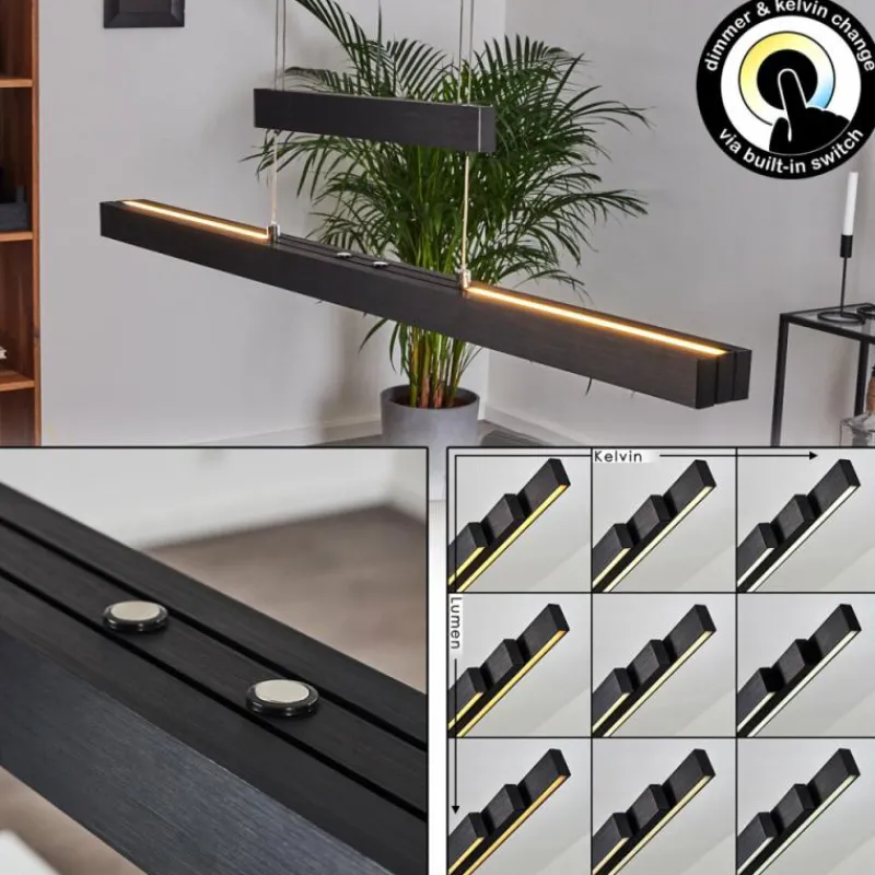 hofstein Suspension Inicio LED Noir, 3 lumières