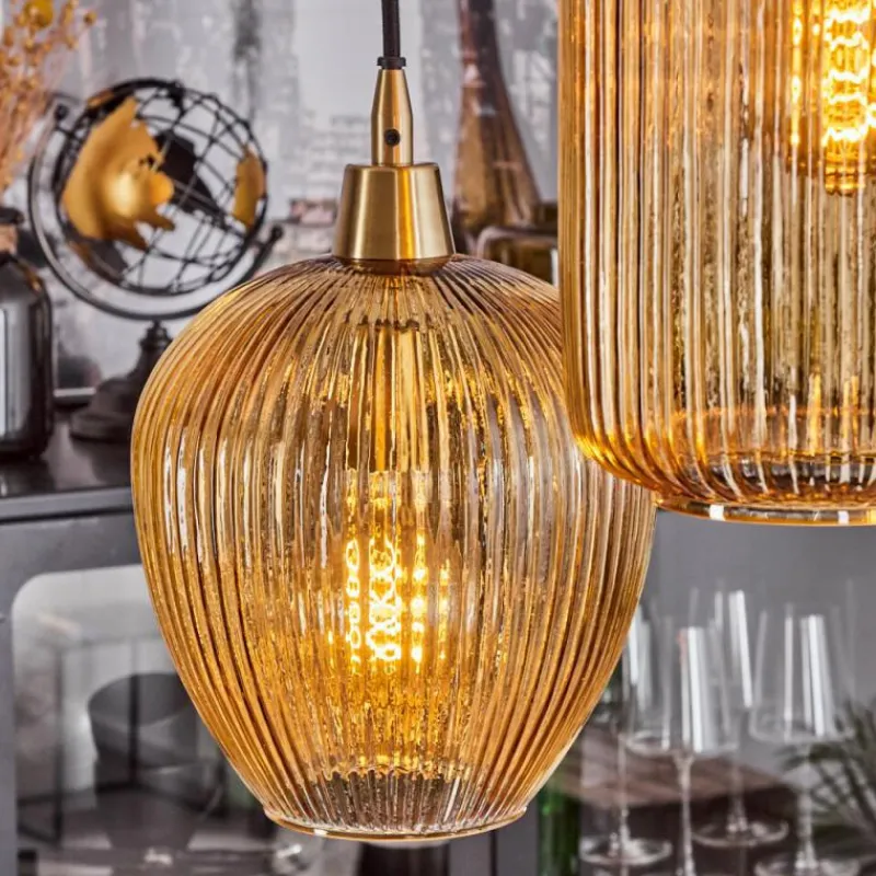 hofstein Suspension Iraola Or, Noir, 5 lumières