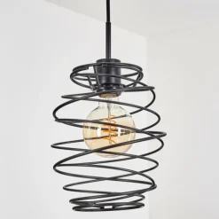 Lampes Vintages & Rétros-hofstein Suspension Iserables Noir, 1 lumière