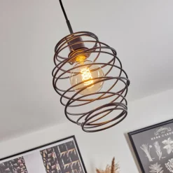 Lampes Vintages & Rétros-hofstein Suspension Iserables Noir, 1 lumière