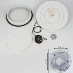 hofstein Suspension Ittingen LED Noir, 1 lumière, Changeur de couleurs