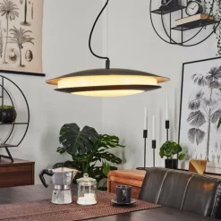 hofstein Suspension Ittingen LED Noir, 1 lumière, Changeur de couleurs