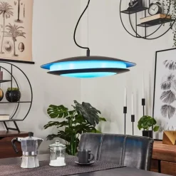 hofstein Suspension Ittingen LED Noir, 1 lumière, Changeur de couleurs