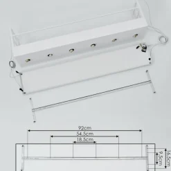hofstein Suspension Jabilla Blanc, 6 lumières