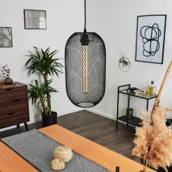 Lampes Vintages & Rétros-hofstein Suspension Jacinta Noir, 1 lumière