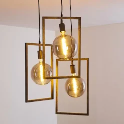 Lampes Vintages & Rétros-hofstein Suspension Janskloster Acier brossé, 3 lumières