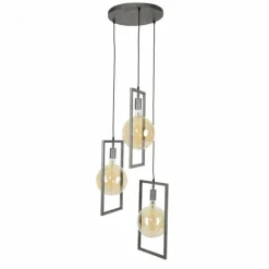 Lampes Industrielles-hofstein Suspension Janskloster Zingué, 3 lumières