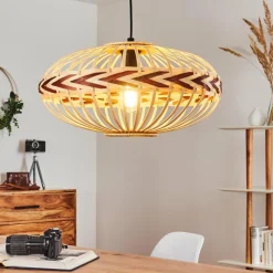 Style Boho-Chic-hofstein Suspension Jaurama Noir, 1 lumière