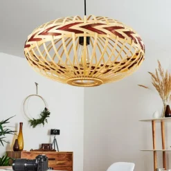 Style Boho-Chic-hofstein Suspension Jaurama Noir, 1 lumière