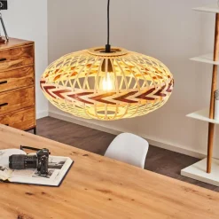 Style Boho-Chic-hofstein Suspension Jaurama Noir, 1 lumière