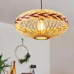 Style Boho-Chic-hofstein Suspension Jaurama Noir, 1 lumière