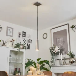 hofstein Suspension Javel Chrome, Nickel mat, 1 lumière* Suspensions