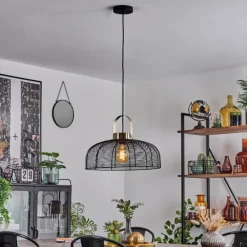 Lampes Vintages & Rétros-hofstein Suspension Jessie Noir, 1 lumière