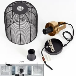 Lampes Vintages & Rétros-hofstein Suspension Jessie Noir, 1 lumière