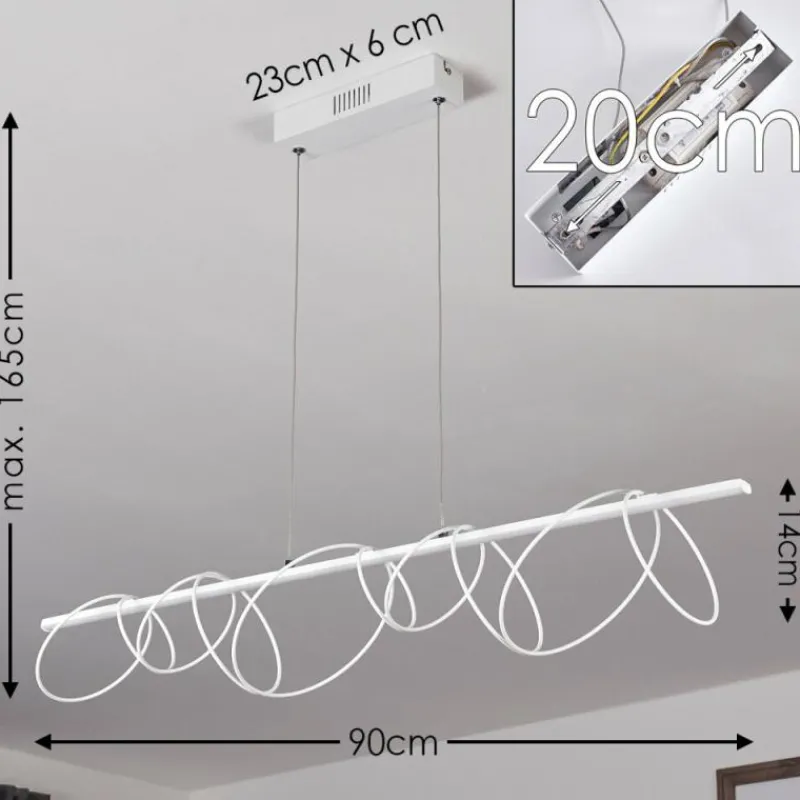 hofstein Suspension Jimma LED Blanc, 8 lumières