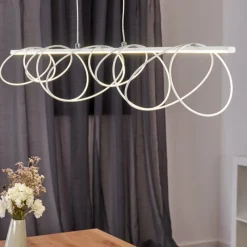 hofstein Suspension Jimma LED Blanc, 8 lumières