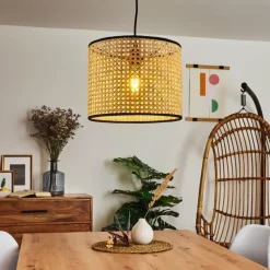 Style Boho-Chic-hofstein Suspension Jonas Noir, 1 lumière