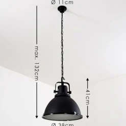 hofstein Suspension Jonsered Noir, 1 lumière