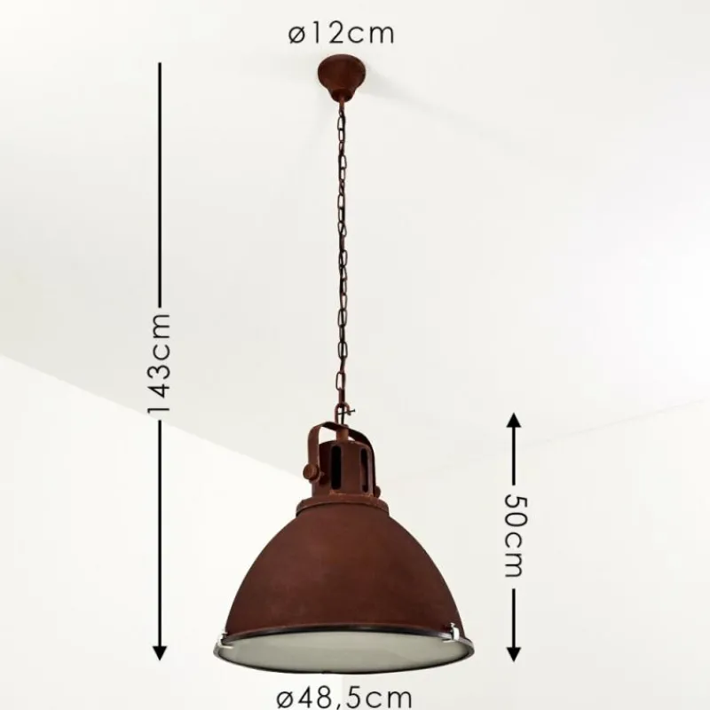 hofstein Suspension Jonsered Rouille, 1 lumière