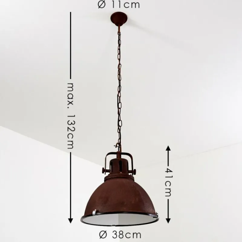 hofstein Suspension Jonsered Rouille, 1 lumière