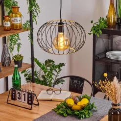 Lampes Industrielles-hofstein Suspension Journy Noir, 1 lumière