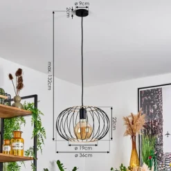 Lampes Industrielles-hofstein Suspension Journy Noir, 1 lumière