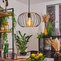 Lampes Industrielles-hofstein Suspension Journy Noir, 1 lumière