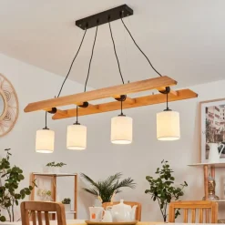 Lampes En Tissu-hofstein Suspension Jubileo Écru, 4 lumières