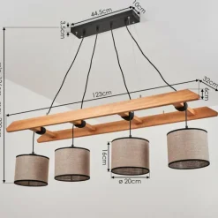 Lampes En Tissu-hofstein Suspension Jubileo Écru, 4 lumières