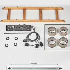 Lampes En Tissu-hofstein Suspension Jubileo Écru, 4 lumières