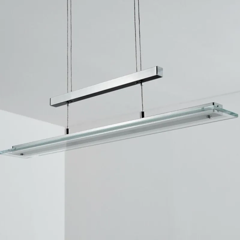 hofstein Suspension Junsele LED Nickel mat, 3 lumières