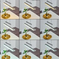 hofstein Suspension Junsele LED Nickel mat, 3 lumières