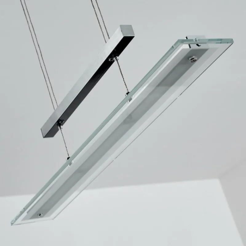 hofstein Suspension Junsele LED Nickel mat, 3 lumières