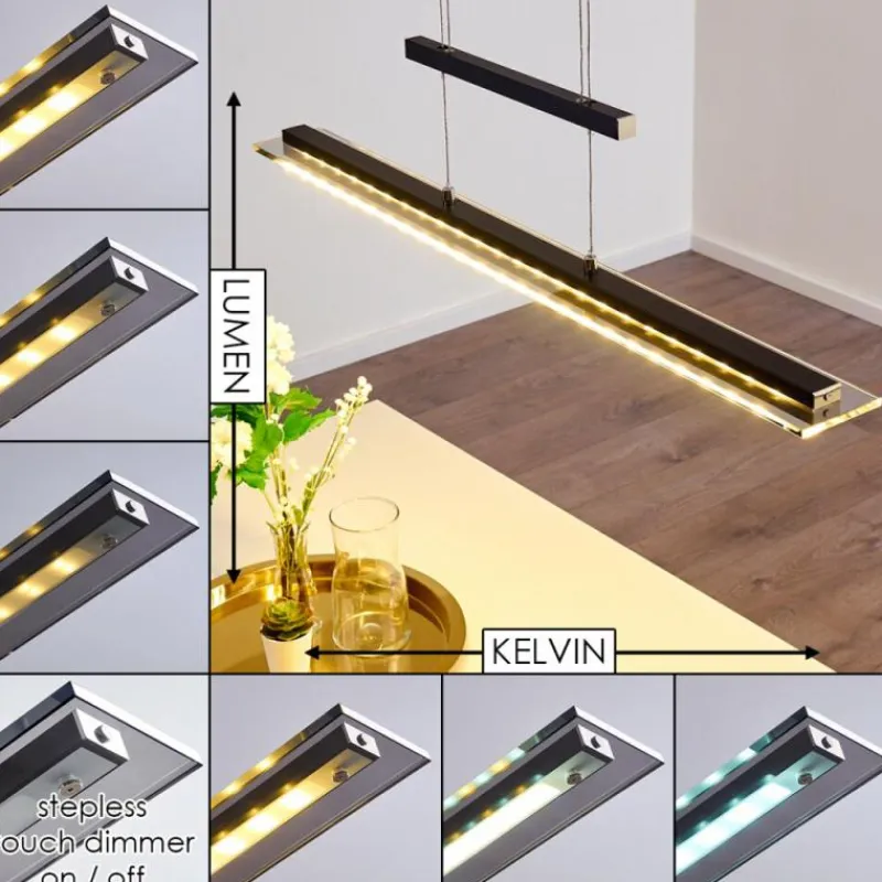 hofstein Suspension Junsele LED Noir, 1 lumière