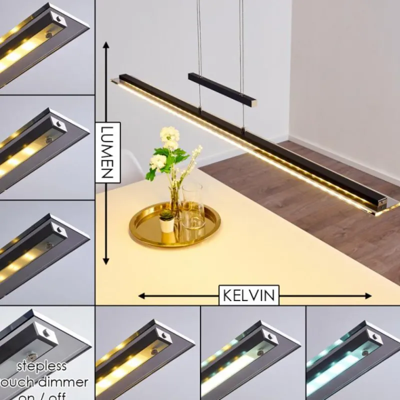 hofstein Suspension Junsele LED Noir, 1 lumière