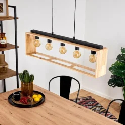 Luminaires Scandinaves-hofstein Suspension Kabimoi Noir, 5 lumières