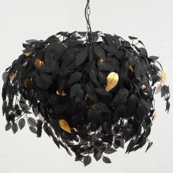 Lampes Dorées-hofstein Suspension Kallax Noir, 4 lumières