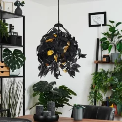 Lampes Dorées-hofstein Suspension Kallax Noir, 1 lumière