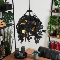 Lampes Dorées-hofstein Suspension Kallax Noir, 1 lumière