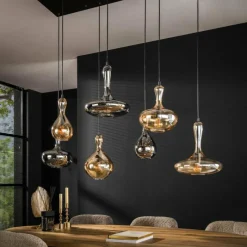 hofstein Suspension Karaf Anthracite, 7 lumières