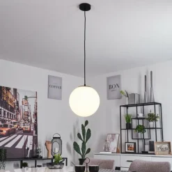 hofstein Suspension Karhia Noir, 1 lumière