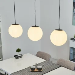 hofstein Suspension Karhia Noir, 3 lumières