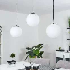 hofstein Suspension Karhia Noir, 3 lumières