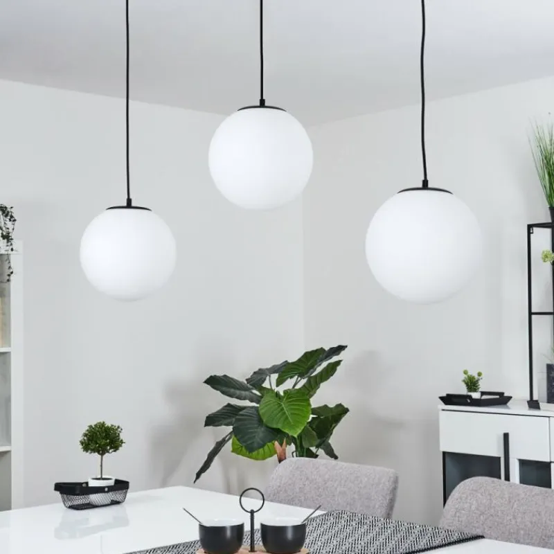 hofstein Suspension Karhia Noir, 3 lumières