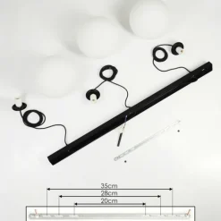 hofstein Suspension Karhia Noir, 3 lumières