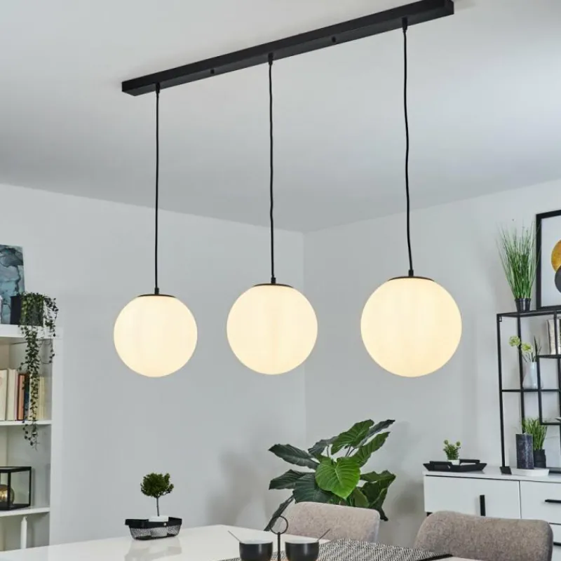 hofstein Suspension Karhia Noir, 3 lumières