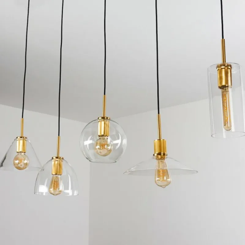 hofstein Suspension Karo Laiton, Noir, 5 lumières