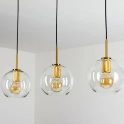 hofstein Suspension Karo Laiton, Noir, 3 lumières