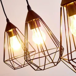 Lampes Vintages & Rétros-hofstein Suspension Kavvi Noir, 3 lumières